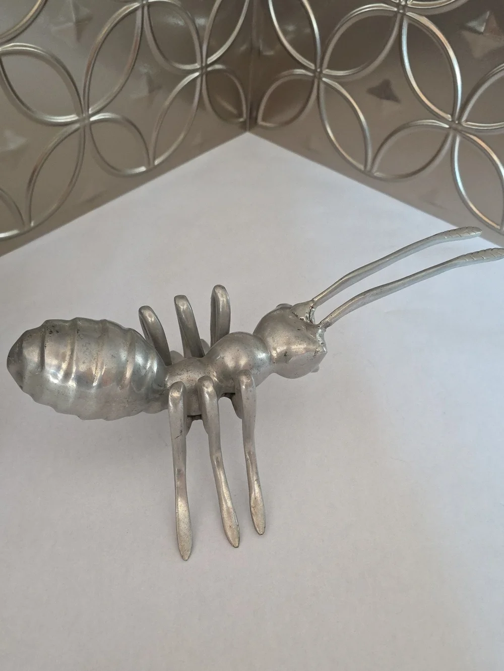 Vintage Polished Aluminum Ant Sculpture - Nima Oberoi Lunares San Francisco